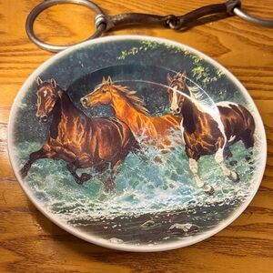Decorative Plate with Running Horses